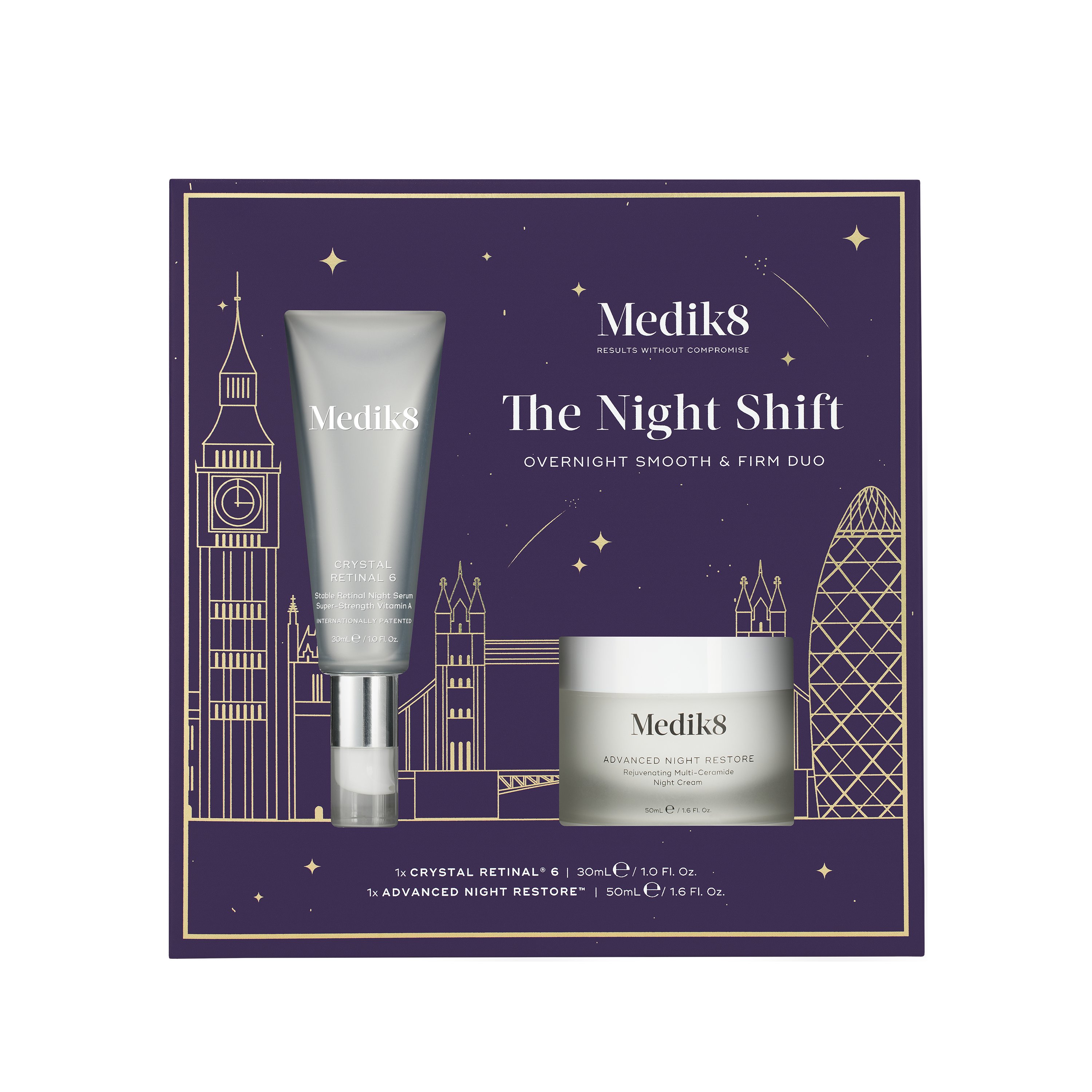 Vianočný balíček The Night Shift: Overnight Smooth & Firm Duo)